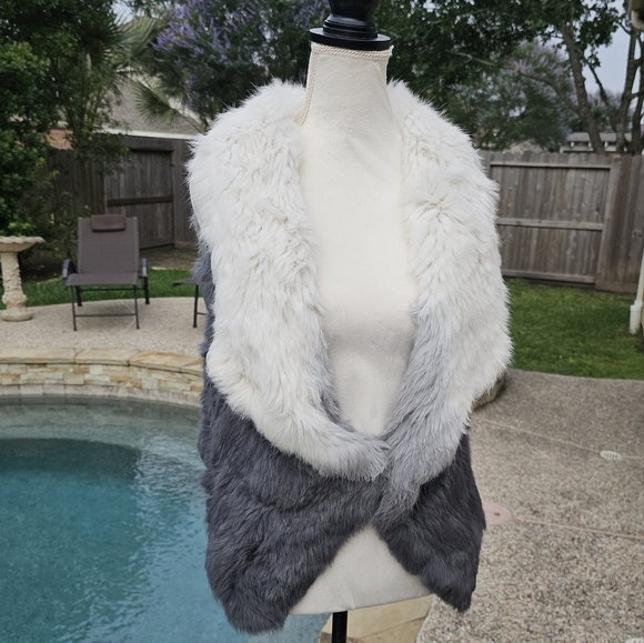 MK Boutique Jackets & Blazers - MK Metric Knits Fur Collection Ombre Vest polished fur  vest S